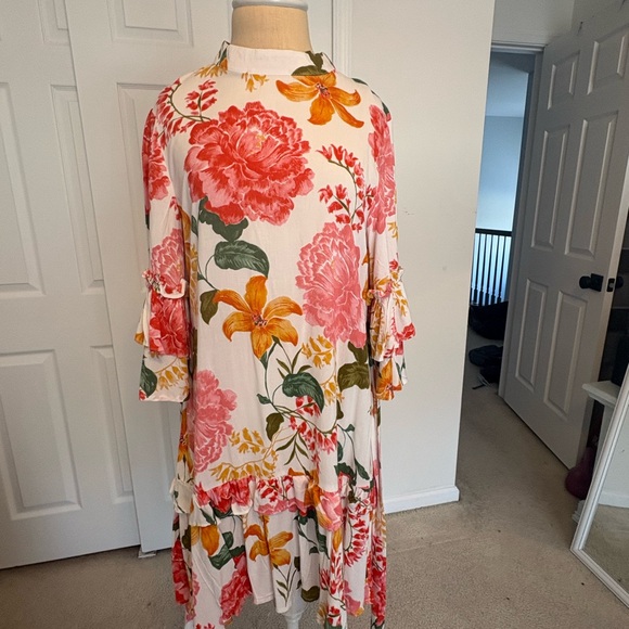Pedal & Pup Floral Dress Dress with Ruffle Sleeves - Picture 8 of 9